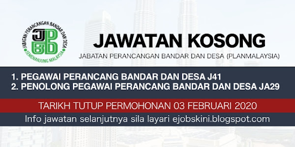 Jawatan Kosong PLANMalaysia Februari 2020