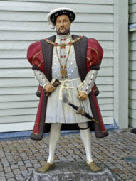 Henry VIII, outside the Mary Rose Museum