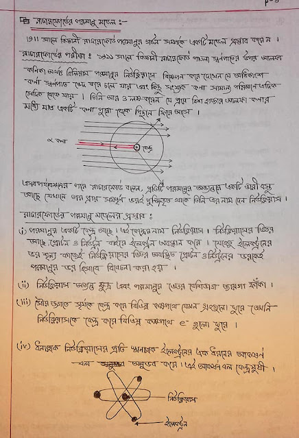 ৯ম ও ১০ম শ্রেণির রসায়নের ৩য় অধ্যায়ের হ্যান্ড নোট