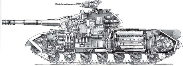 Танк Т-10М в разрезе