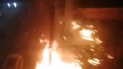 نشوب حريق بحوش وإمتد لحوش مجاور في جرجا بسوهاج