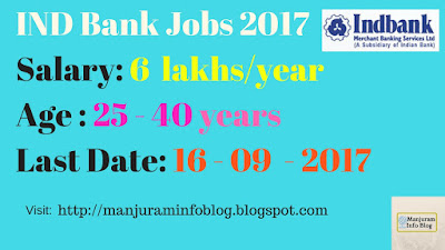 Indbank Recruitment 2017