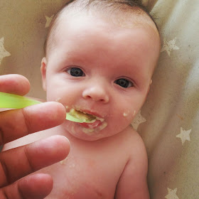 12 weeks old baby rice, carsonsmummy blog, baby rice, when to add rice to milk