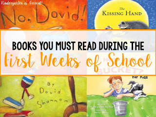This list of read-alouds is great for the first week of school with your kindergarten students!  These books and activities will help fill your school day when you head back to school.  My kids favorite is definitely number 2!