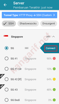 cara menggunakan akun ssh server http injector