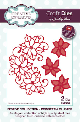 Festive Collection Poinsettia Cluster Dies - CED3105