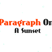 Paragraph On A Sunset