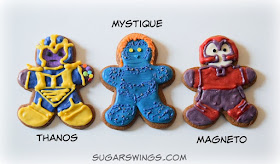 Thanos Mystique Magneto cookies