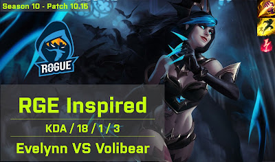 RGE Inspired Evelynn JG vs Volibear - EUW 10.15