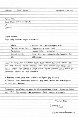 Contoh Surat Lamaran Kerja Guru Honorer Tulis Tangan