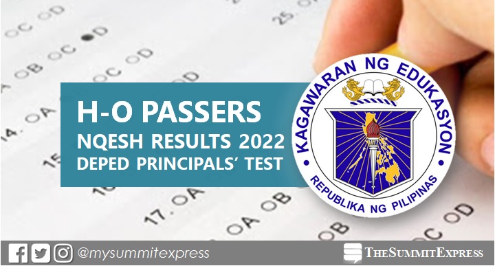 H-O Passers: July 2022 NQESH Principals' Test Results