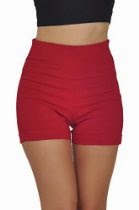 <br />Women's Fitted Casual High Waisted Stretch Hidden Zipper Solid Color Mini Shorts