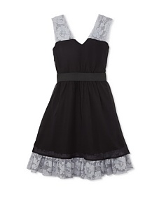 MyHabit: Girls Dress Deals: Blush by US Angels Lace-Trimmed Chiffon Dress - Lightweight crinkled chiffon, front and back V-neck, sheer lace straps and ruffled hem underlay, elasticized waist with light gathering