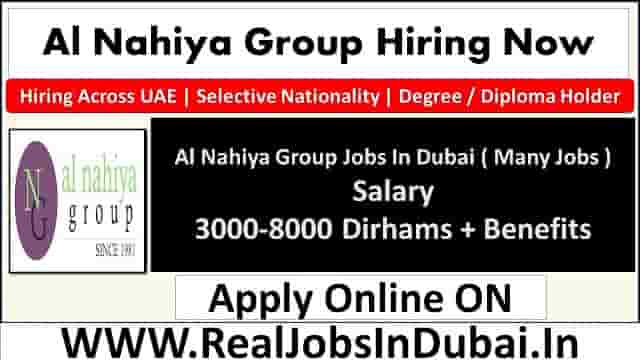 Al Nahiya Group Hiring Staff In UAE 2024