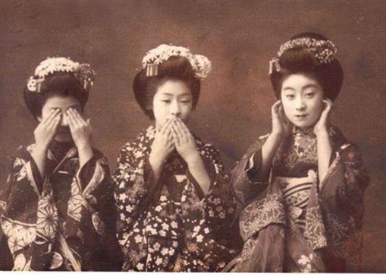 geishas tres monos sabios 