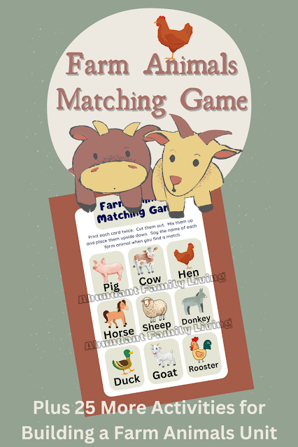 Farm Animals Matching Game, Image, Pinterest