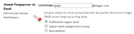 alamat pengeposan via email