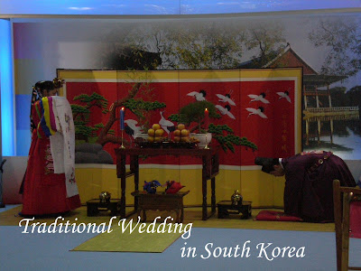 The bride wore hanbok with sash and crown Filipino Wedding