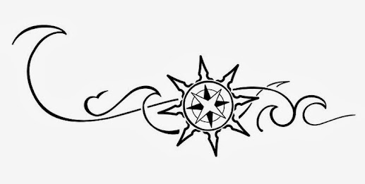 Armband "sun wind-rose" Samoan tattoo stencil