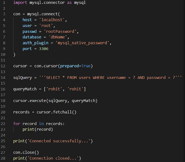 Not all parameters were used in the SQL statement (mysql.connector.errors.ProgrammingError with Python)