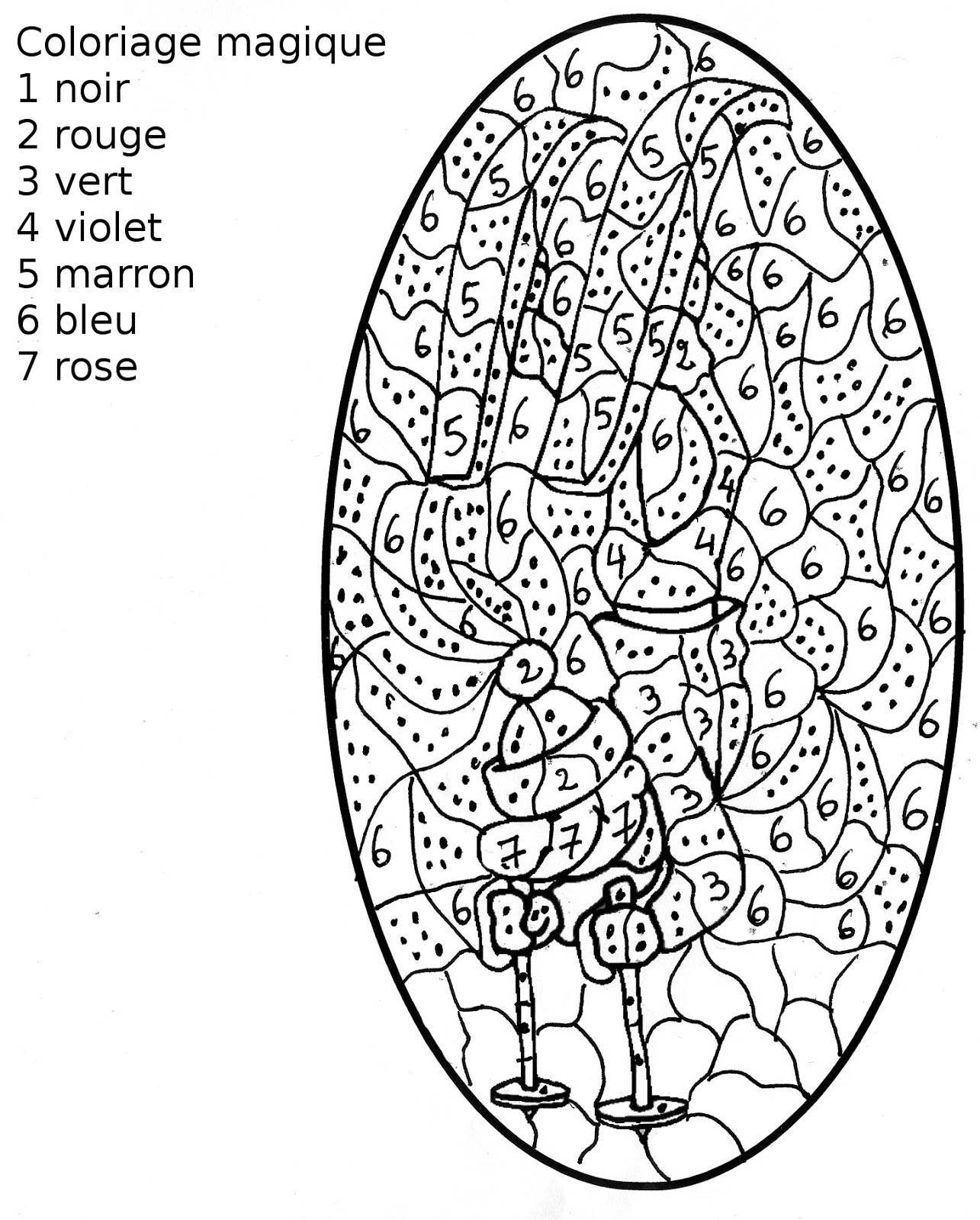 Coloriage magique maternelle un skieur faisant l arbre droit sur ses b¢tons