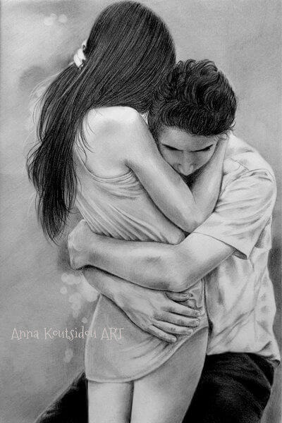 20 Mind-Blowing Pencil Drawings By Greek Artist That Illustrate The Beauty Of Love - I stayed here so you won't miss anything