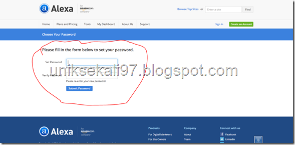 cara daftar blogspot ke alexa