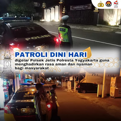 Polsek Jetis Gelar Patroli Dini Hari untuk Ciptakan Situasi Kamtibmas yang Aman dan Kondusif