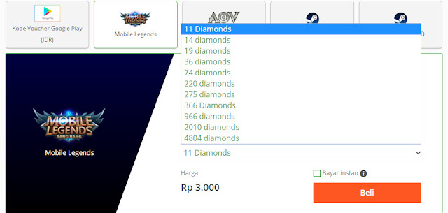 cara menggunakan code voucher mobile legends