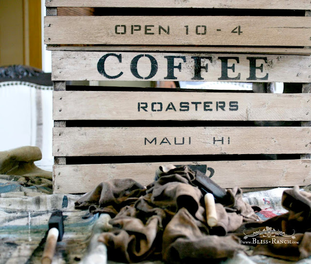 New Storage Crates Aged and Lettered Bliss-Ranch.com