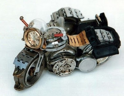 Motorcycles made from old watches Seen On www.coolpicturegallery.us