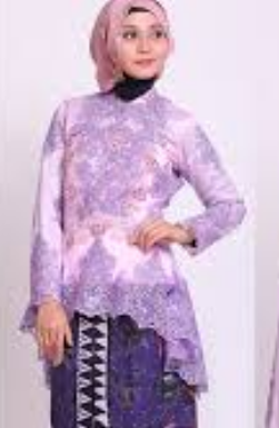 gamis brokat kombinasi batik