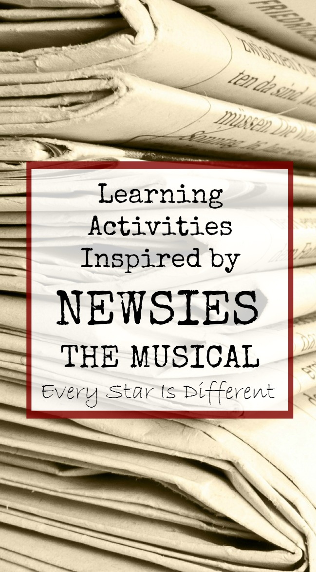 Learning Activities Inspired By Newsies The Musical Free Printable Every Star Is Different