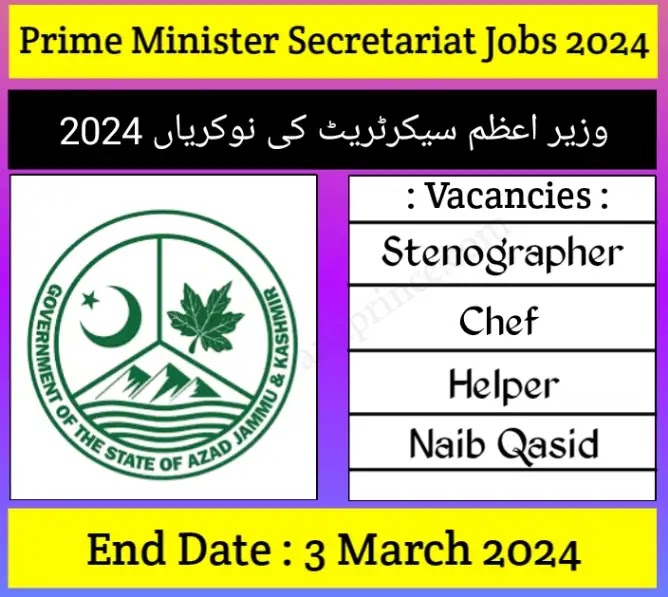 Prime Minister Secretariat Govt of AJK Jobs 2024