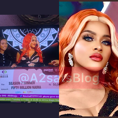 First pictures and Videos from the Big Brother Naija 100MILLION Grand Prize presentation to Phyna - A2satsBlog