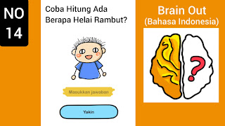 Coba Hitung Ada Berapa Helai Rambut? - Kunci Jawaban Brain Out Level 14