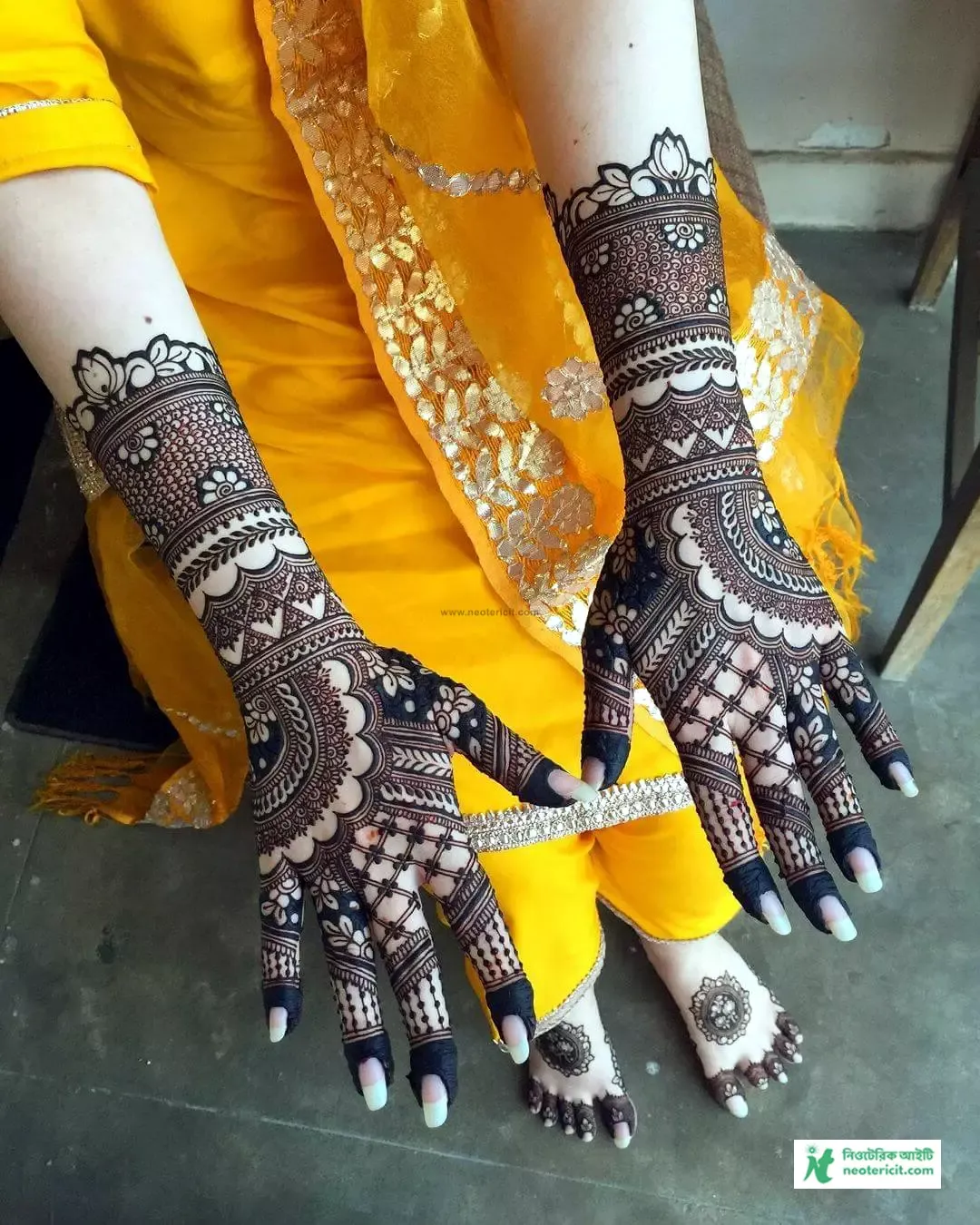 Pakistani Bridal Mehndi Design - Bridal Mehndi Design - New bridal mehndi design - NeotericIT.com - Image no 3