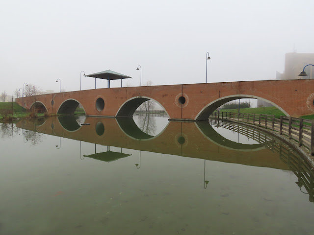 Lake and footbridge, San Donato Park, Via Pertini, Novoli, Florence