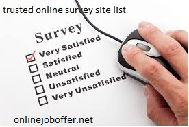 Genuine online paid survey sites list 