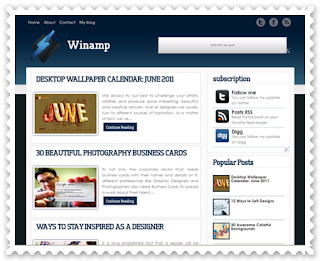 Winamp Blogger Template