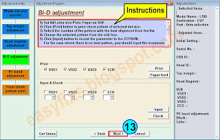 Sequential adjustment mode Epson L200, L201 - 08