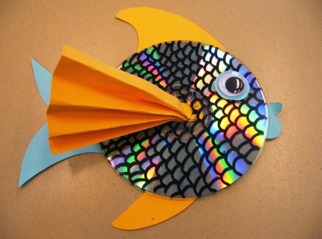 Membuat ikan hias dari CD bekasKreasi dan Kerajinan 
