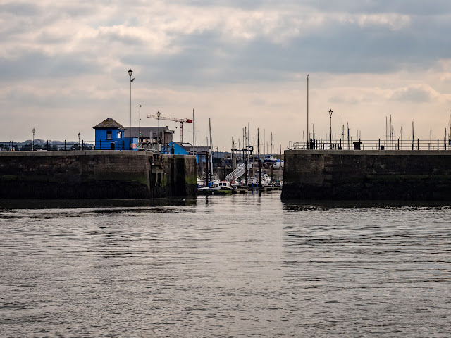 Photo of looking back at the marina gate from the basin as we headed out onto the Solway Firth