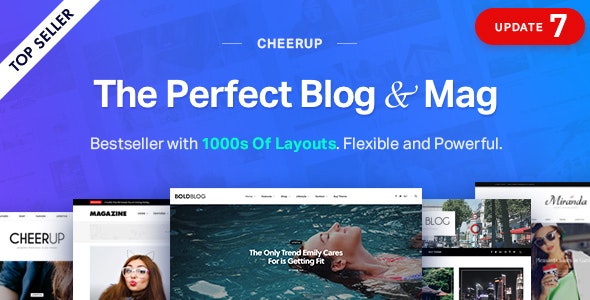 CheerUp V7.0.2 - Blog/Magazine - Wordpress Blog Theme Free Download