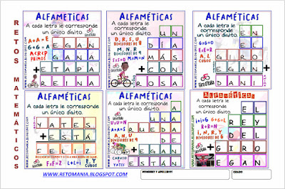 Alfaméticas, Criptoaritmética, Criptosuma, Criptograma, Alphametics, Lógica de letras, Suma de letras, Suma de palabras, Juego de Palabras, Alfaméticas con solución, Desafíos matemáticos, Retos matemáticos, Problemas matemáticos, Retos mentales, Acertijos, Acertijos con palabras, Acertijos con solución