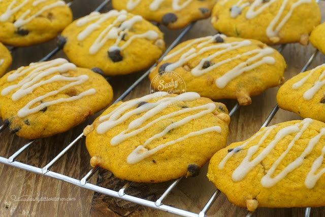 Soft Pumpkin Cookies with Vanilla Glaze