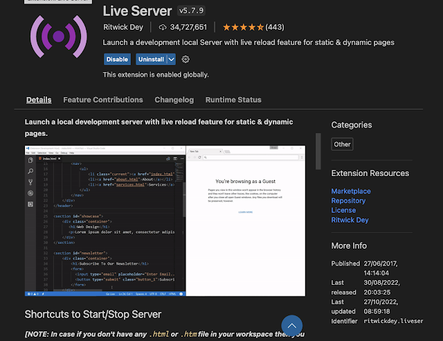 Live Server - VS Code Extension