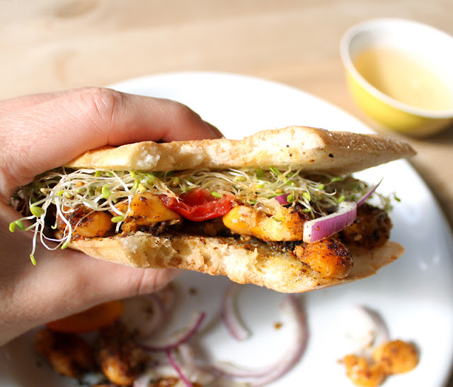 Oppskrift Paprikastekte Bønner Paprikabønner Smørbønner Butterbeans Enkel Rask Lunch Vegansk Vegetar