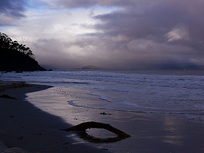 Easterly view from Roaring Beach, near Dover, Tasmania - 11 June 2007