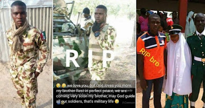 See Photos Of Gallant Young Soldier Killed In Ambush By Boko Haram Terrorists In Borno.